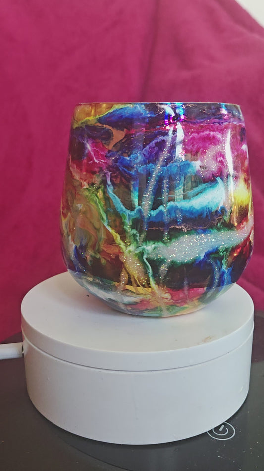 Artistically embellished Stainless steel tumblers