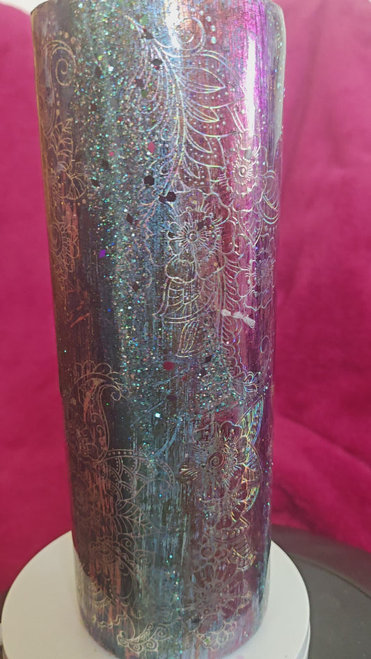 Artistically embellished Stainless steel tumblers
