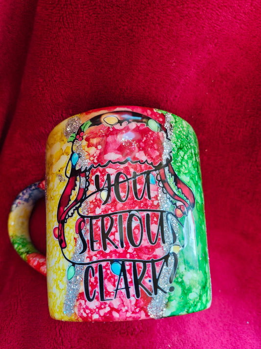 16oz ceramic coffee mug with multi colored scented candle