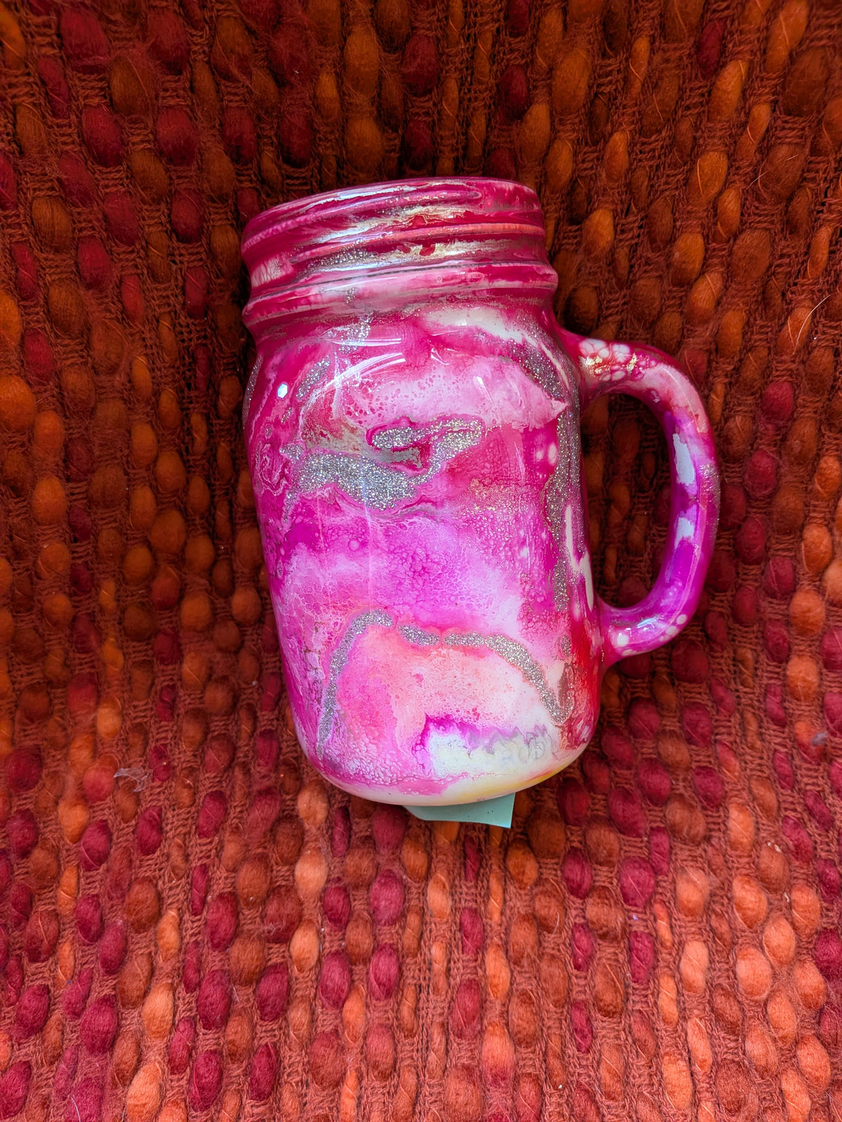 #91. 16oz Handled Mason jar