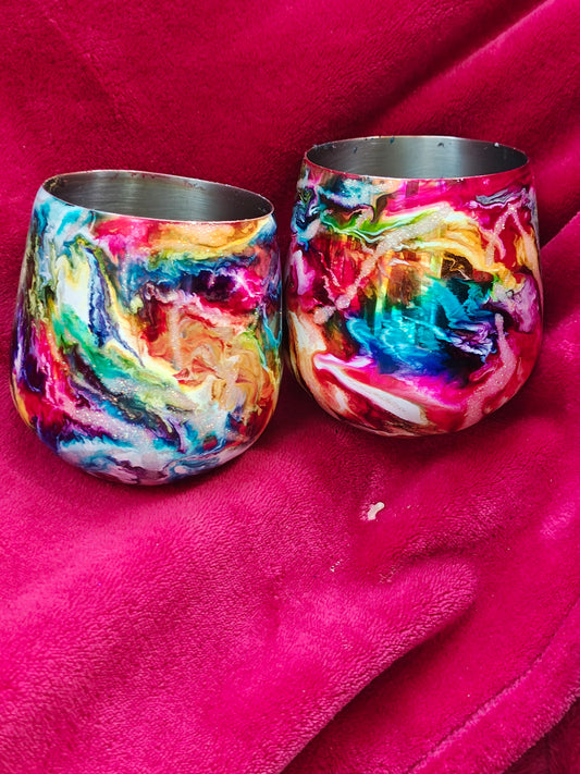 10oz copper Wine tumblers